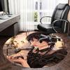 Gothic Fashion,The Addams Family Chair mat Round Rug Office carpet, Non slip, Suitable for Living Rooms, Bedrooms,Decor1205729a