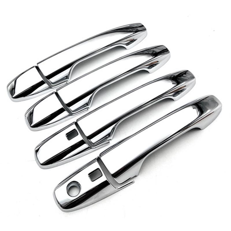 8Pcs Chrome Car Exterior Side Door Handle Frame Cover Trim For Perodua Ativa Toyota RAIZE Daihatsu ROCKY