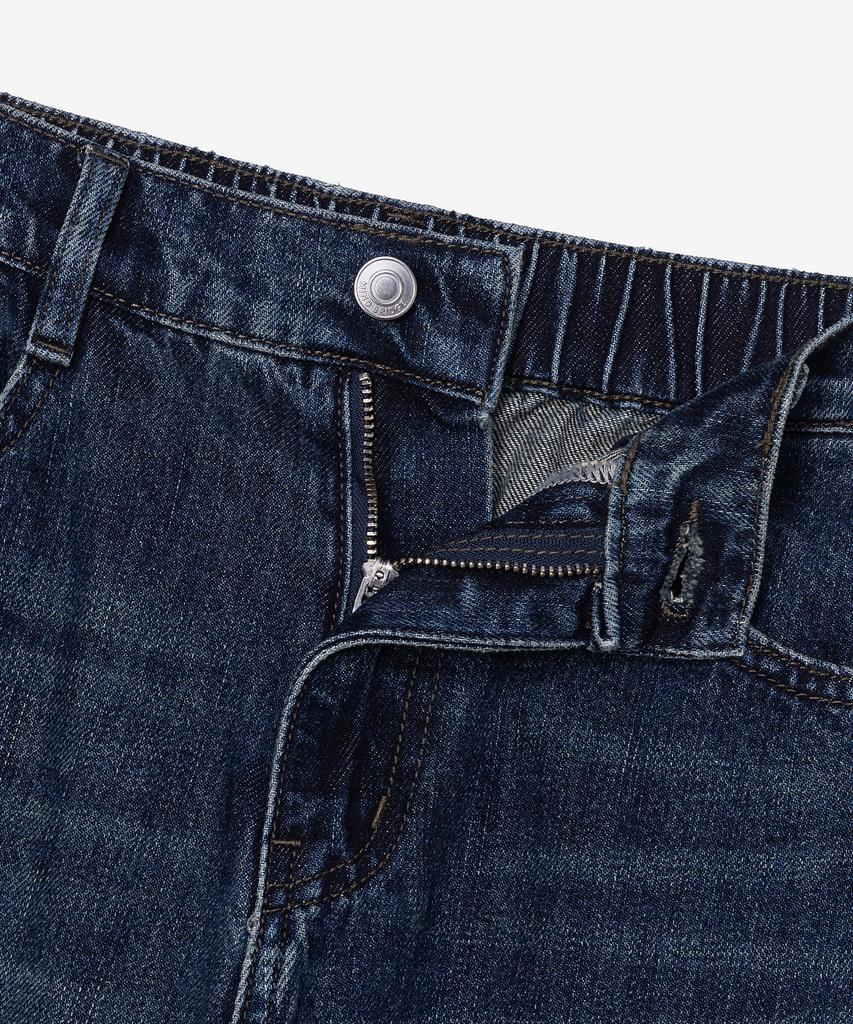 MIND BRIDGE WOMEN [W] Wide Washed Deep Blue Denim Pants