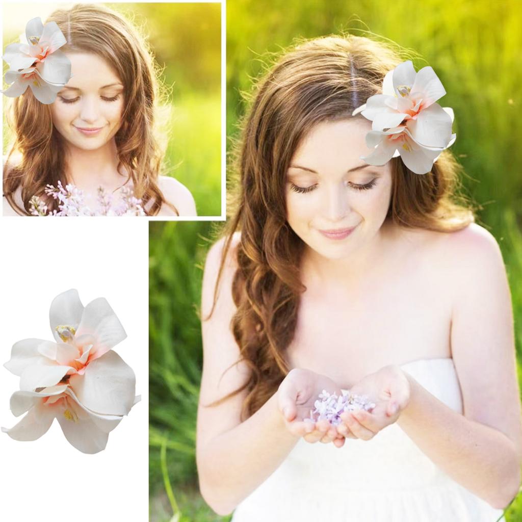 4Pcs Tropical Hibiscus Hair Clip Bohomian Floral Claw Clip for Women Girls Beach Party Accessories Practical Hairpin