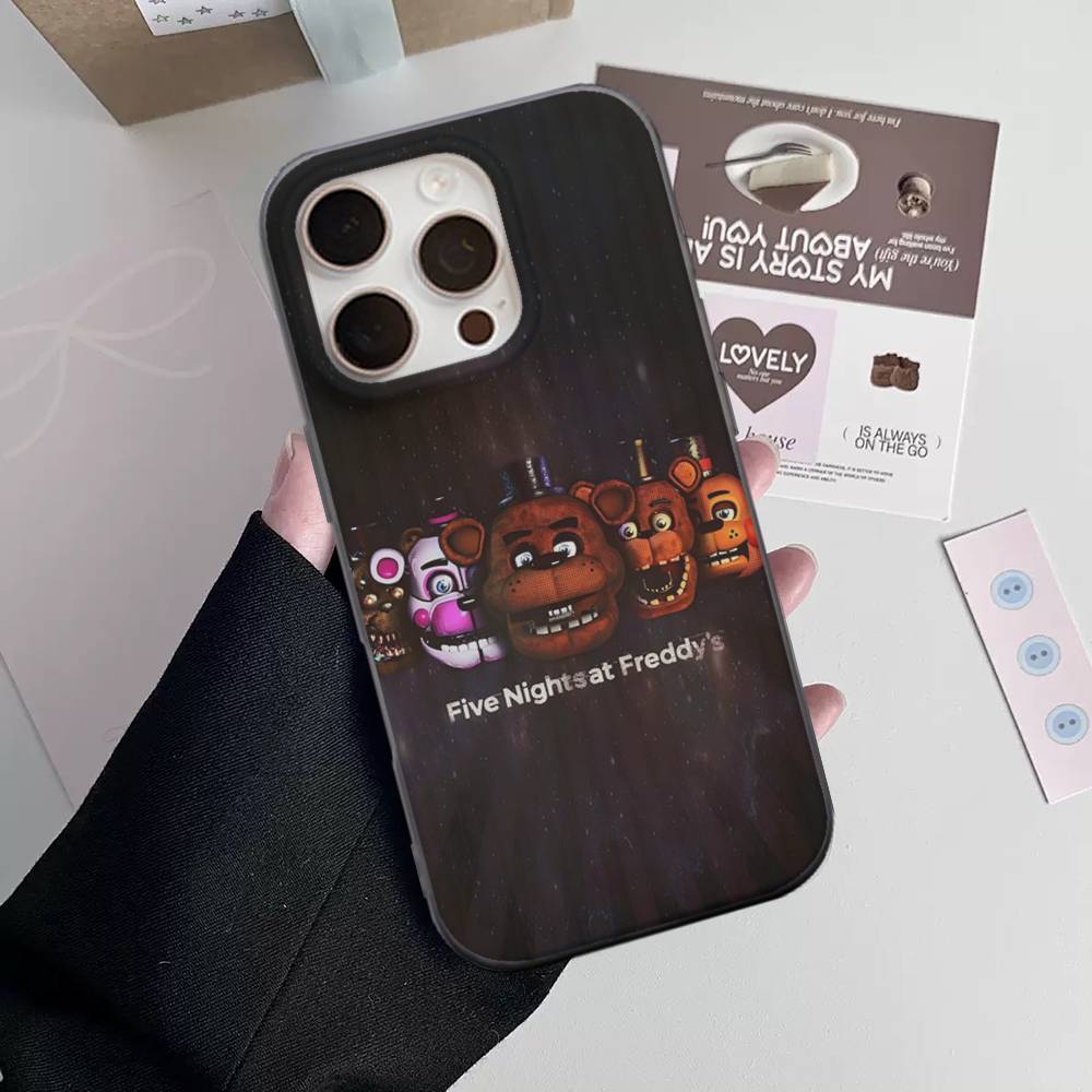 AmineF- Fnaf F-Five-nights-At-Freddys Handyhülle Für iPhone 16 15 17 Pro 13 14 Pro Max Plus Weiche Wellen-Silikon-Schutzhülle