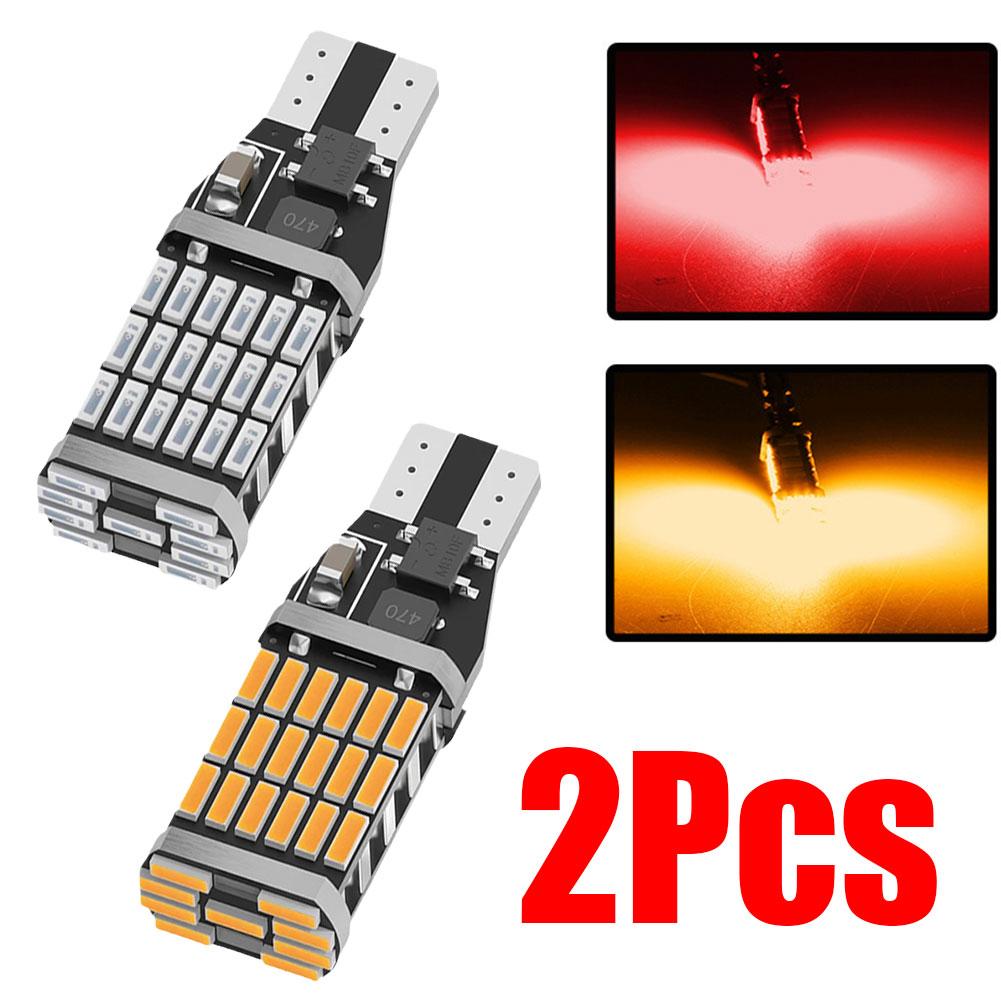 2 buc. T15 W16W 921 912 T16 902 becuri LED de mare putere 45 buc 4014SMD super luminoase 1200 lm Inlocuiesc pentru masina marsarier alb