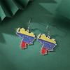 EUEAVAN Enamel Venezuela Map Earrings Girl Stainless Steel Gold/Silver Color Charm Venezuelan Flag Pendant Earring Jewelry Gifts