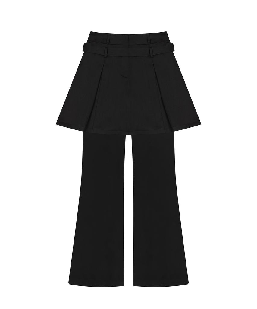 LARTIGENT L20 Pleats Skirt Pants(Black)