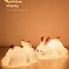 Cute Rabbit Silicone Lamp Children's Bedside Eye-protection Desk Lamp Bedroom Night Light As A Children's Gift Birthday Present