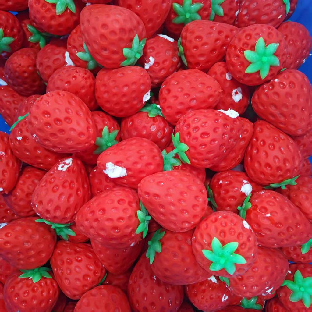 Crispy Strawberry Handmade Squishy Ball Diy Crispy Crinkly Building Block Stress Relief Toy Cross Border Bestseller Gift