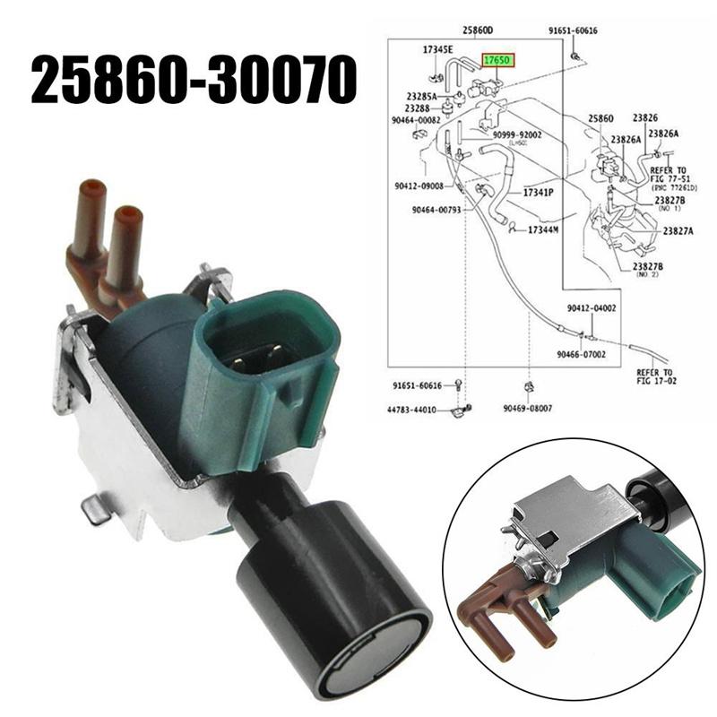 25860-30070 2Pins Purge Control Egr Vaccum Switching Solenoid Valve For Toyota Yaris Corolla Previa Hilux Prado Coaster
