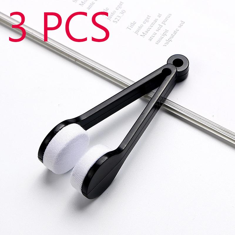 Practical Portable Glasses Cleaning Rub Eyeglass Sunglasses Spectacles Microfiber Cleaner Brushes Wiping Tools Mini