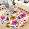 1pc Floral Pattern Chair Carpet for Office, Non slip, Soft and Durable Office Rug for Interior Decoration