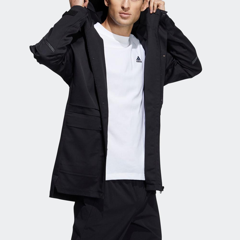 Adidas Utility Pocket Sport Hooded Jacket Men Outerwear Black H40227