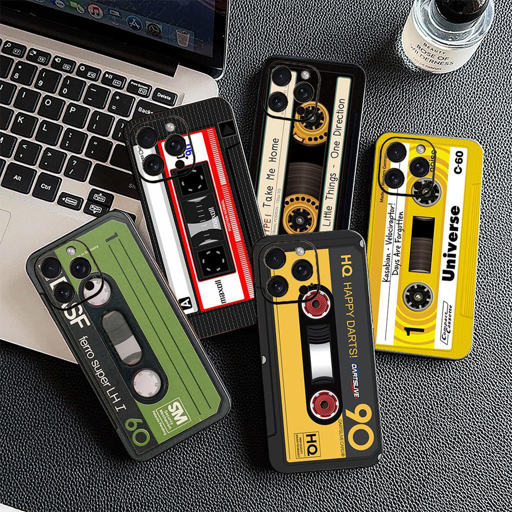 Cover for Motorola Moto Edge 70 60 Fusion NEO Pro G Stylus G56 G96 G52 G04 G05 Protective Phone Case Cassette Tape Wallpaper