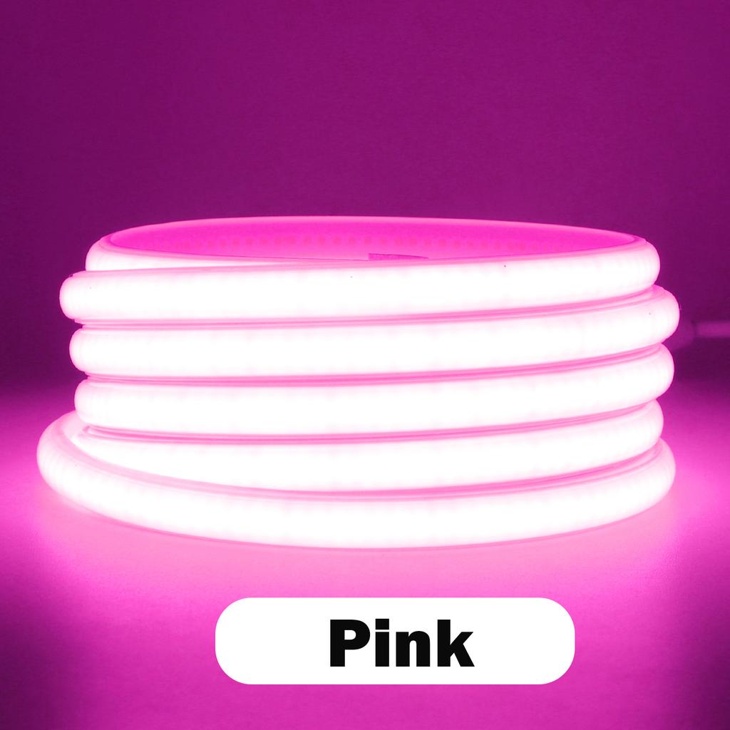220V COB Neon Strip 288LEDs/m Purple White Blue Red Green IP67 Waterproof Ribbon Light With Switch EU Plug Lighting Garden/Home