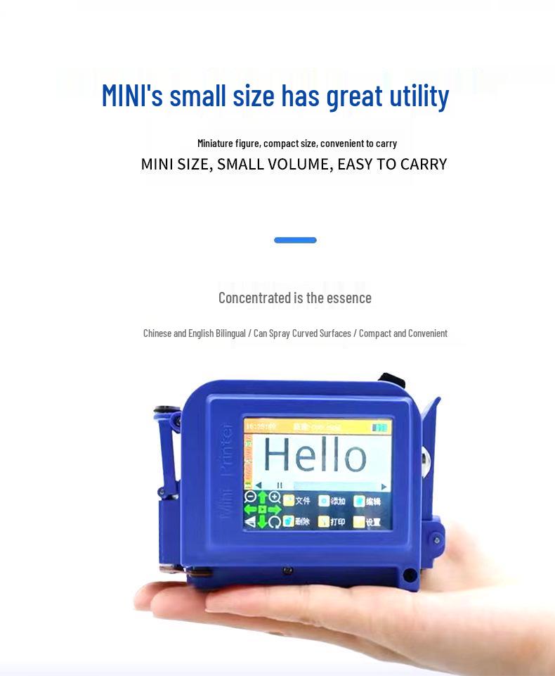 Compact Automatic Handheld Inkjet Printer for Batch Number and Barcode Date Coding On Cartons