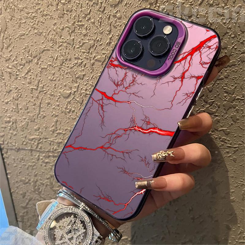 Super Cool Lightning Design TPU Basic Phone Case For iPhone 16 Pro Max 11 12 13 14 15 16E XS X XR 7 8 Plus Shockproof Hard Cover