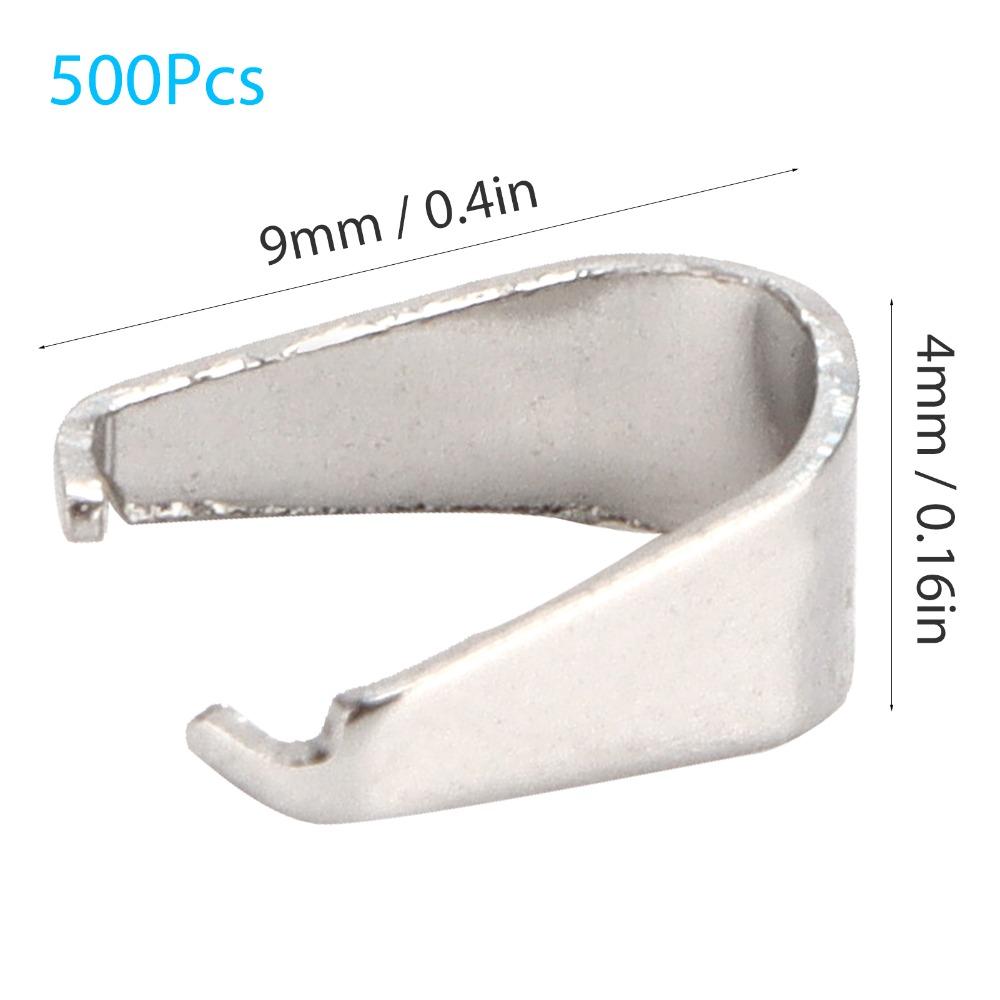 500pcs Exquisite Pinch Clips Stainless Steel Pendant Clasps Pendant Connectors  Craft Making