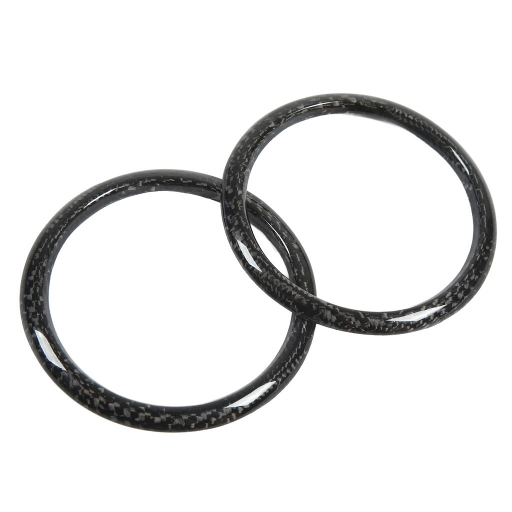 2pcs Car AC Outlet Ring Carbon Fiber Air Conditioning Vent Trim Replacement for Subaru BRZ