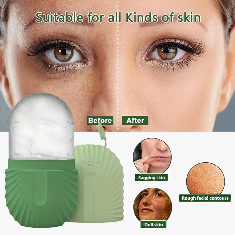 Colorful Ice Roller Facial Beauty Tool For Skincare With Unique Shell Pattern Design