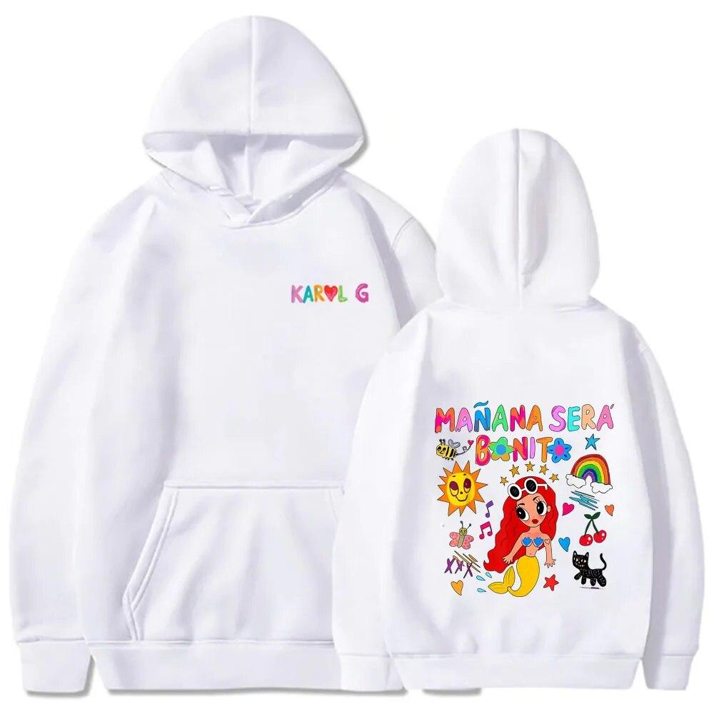 Karol G Unisexa Sera Bonito with Hearth Hoodie Trendy Retro Music Sweatshirt Unisexana Sera Bonito Shirt Cute Karol G Hoodie Unisex