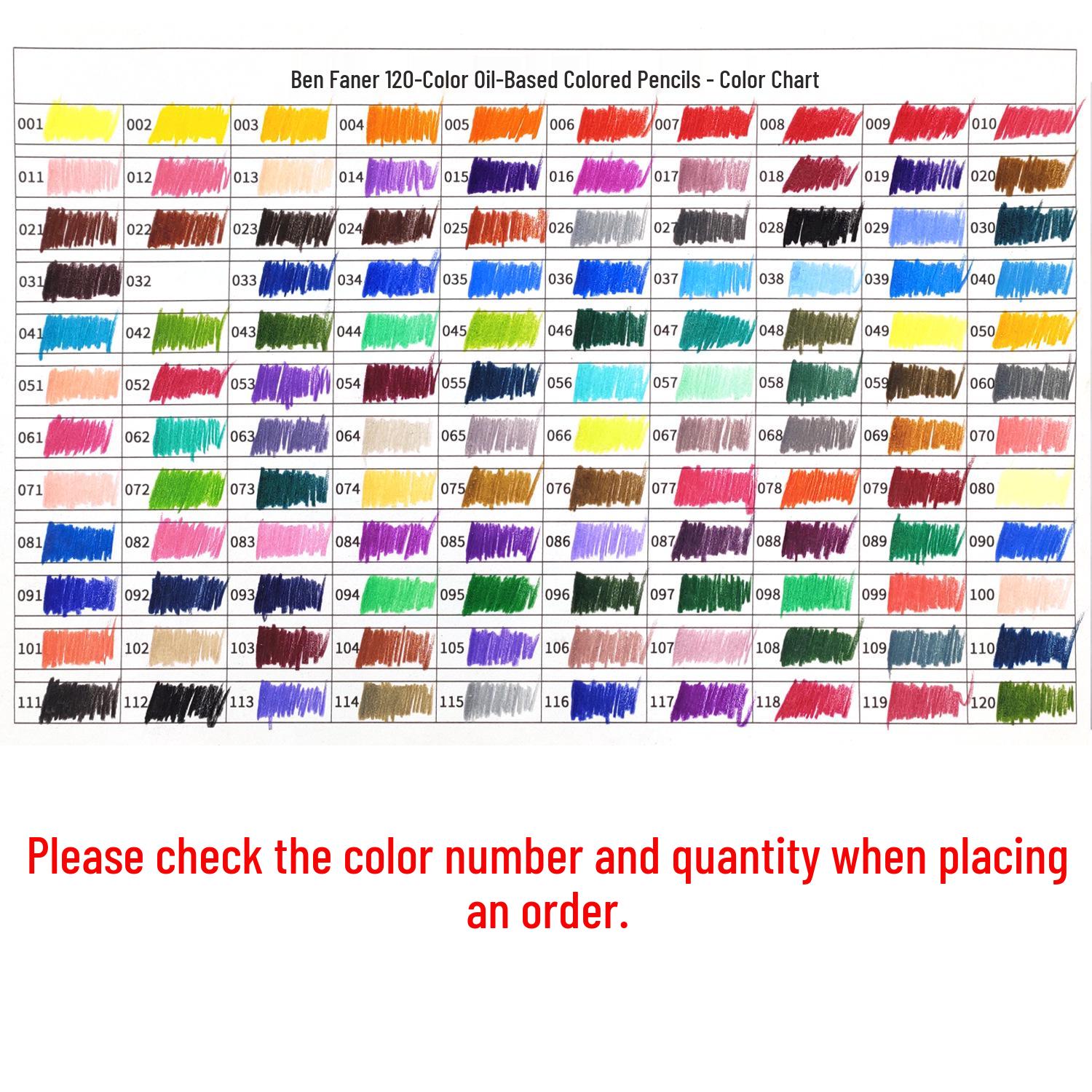 Oil-Based Single Color Pencil, 120 Colors: Ideal for Studio, Training, or Kindergarten Doodling Single oil-based colored pencil