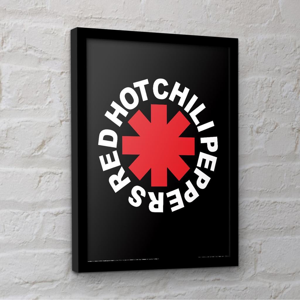 Red Hot Chili Peppers Logo Stempel Gerahmtes Poster