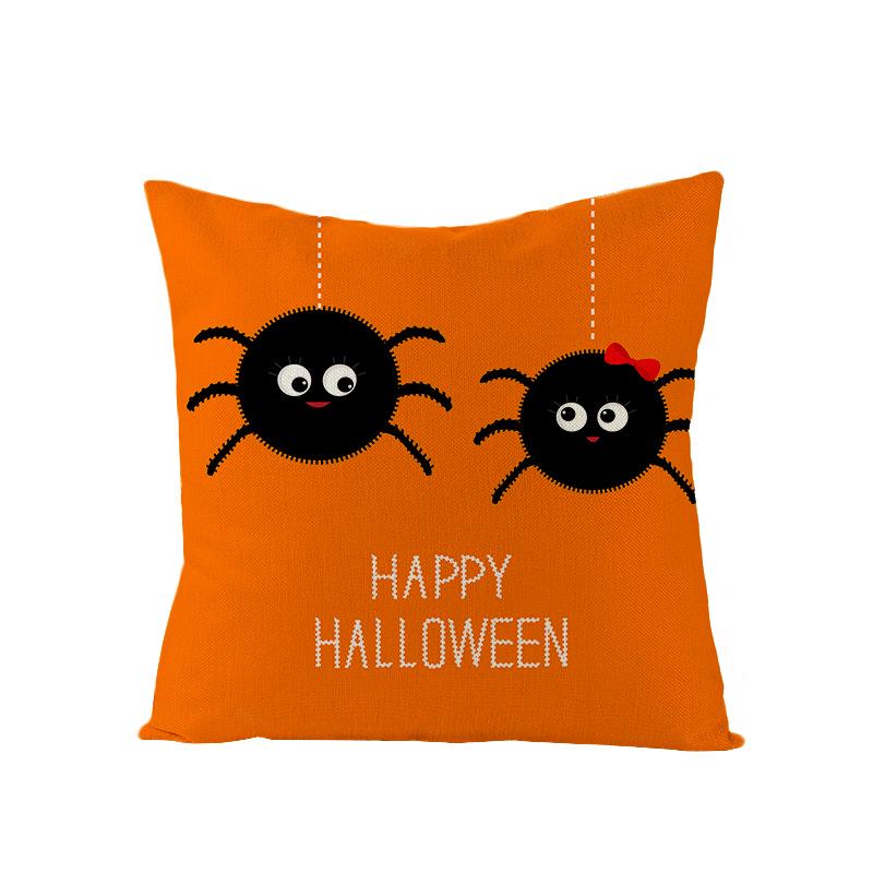 New Home Furnishings Halloween Polyester Pillow Case Home Pumpkin Ghost Fire Cushion Waist Pillow Case