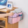Large Capacity No-Punch Bedside Cotton Linen Hanging Storage Bag