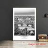 Florence Italy  Rome Travel Landmarks Art  Colosseum Black and White Canvas Wall Prints  Home Decor Poster