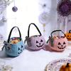 Halloween Bowknot Pumpkin Candy Bucket Waterproof Non-Toxic Trick Or Treat Storage Handbag for Toddlers Halloween Activities