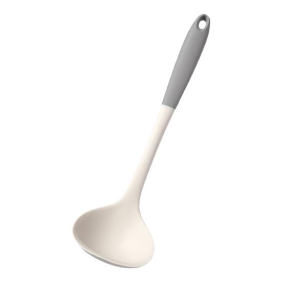 High Temperature Resistant Cooking Spoon Anti-Slip Handle Food Grade Silicone Non-Scratch Pot Protecting Spatula Soup Spoon Colander