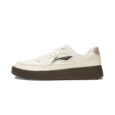 Li Ning Yue Lin 1.0 Klassisch Retro Amerikanischer Streetwear Langlebig Leicht Niedrig geschnitten Skate Schuhe Herren Sneaker Off-White Braun AGCV493-8
