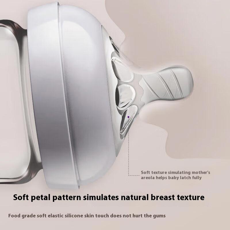 Philips glass baby bottle wide-caliber imitation breast milk anti-flatulence pacifier AVENT baby bottle SCF678/13-240ml 0-3 months