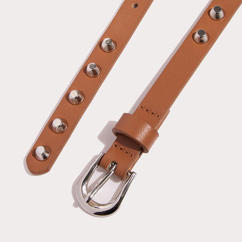 New Punk Style Women's Rivet Belt with Skirt with Jeans Versatile Style