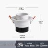 LED Zoomable Recessed Ceiling Spotlight with Gooseneck for Living Room