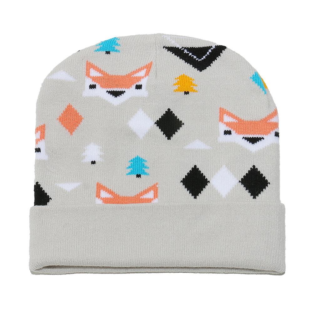 Autumn and winter new wool hat women's casual versatile cute colored love jacquard knitted hat couple