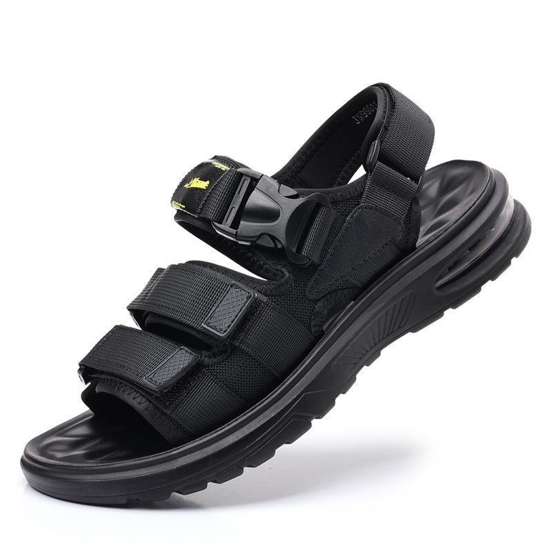 Fashion 2025 Summer New Designer Men's Non-slip Sandals Fashion Outdoor Sports Leisure Beach Shoes for Men Black Air Cushion Sandals