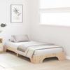 Natural Wooden Bed Frame 75 x 190 cm Solid Pine Wood