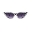 Cat'S Eye Frame Rhinestone Decoration Sunglasses Sun-Protective Photos Decoration Travel Sunglasses Outdoor Black Shades Glasses