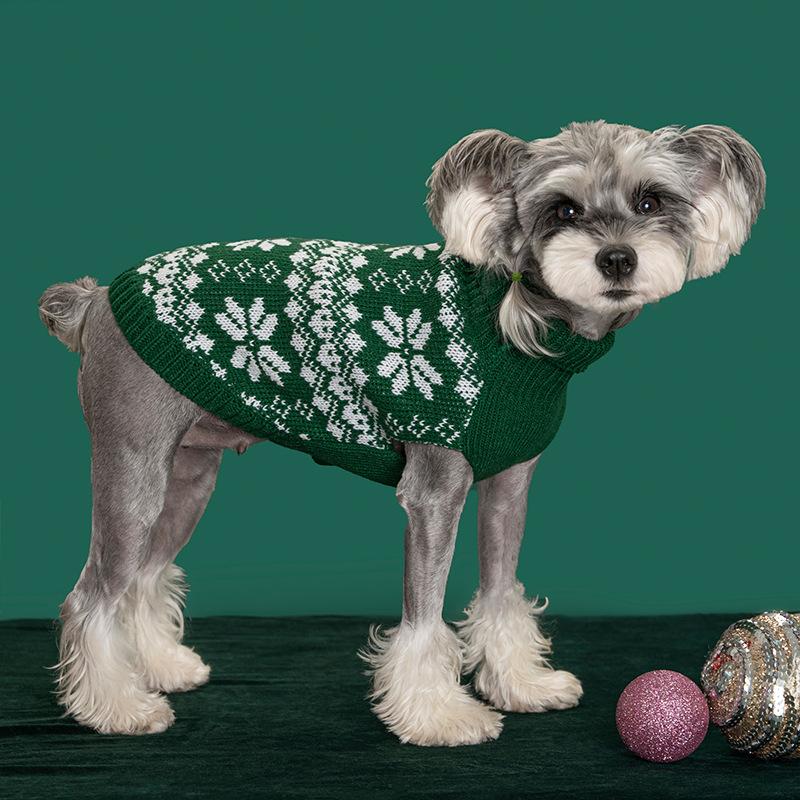 Autumn Winter Pet Dog Christmas Day Sweater Warm Coat Scarf for Small Medium Dog Kitten Pullover Cat Puppy Vest Warm Pet Clothes