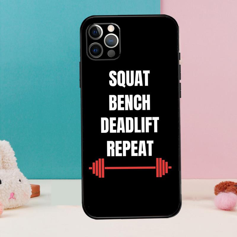 Bodybuilding Gym Fitness Quotes Phone Case For iPhone 17 Air 16 14 13 12 11 15 Pro Max 12 13 mini 15 16 Plus 16e Cover Coque