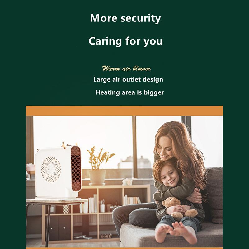 Portable Desktop Electric Heater Household High Speed Regulating Electric Heater Air Circulation Tower Fan Heating Air Cooler