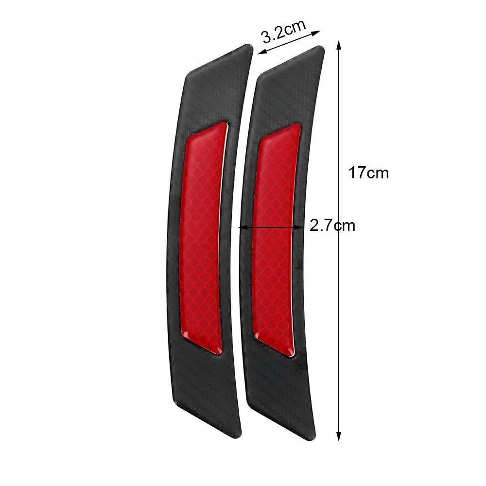 2 Pezzi Protezione Fibra di Carbonio Bordo Sopracciglio Ruota Auto Adesivo Guardia Riflettente Hot accessori per veicoli adesivo riflettente