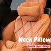 High Quality Universal SUV Car Headrest Cushion Car Seat Neck Pillow High-grade Leather Breathable Neck Support Car Pillow