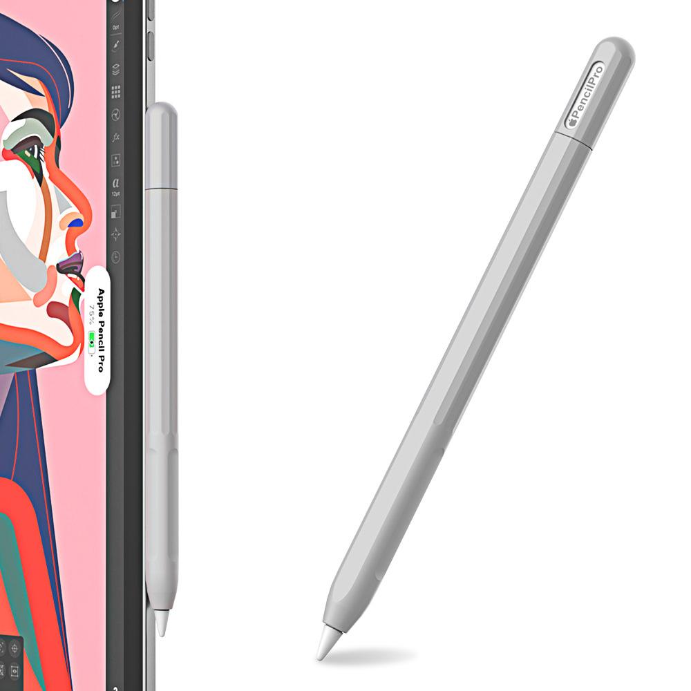 

Для Apple Pencil Pro Силіконовий чохол Кольорове з єднання Захисний чохол-шкірка для стилуса Grey