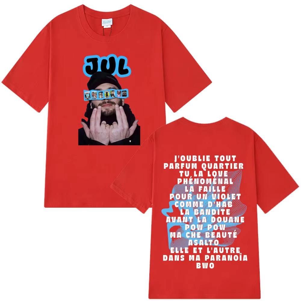 

Rapper Jul Unisexs Cotton shirt Yk Fashion album Graphic Oneck shirt Summer Hip Hop fashion High Quality Oversized Tshirt 3XL