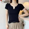 Women's V-Neck Slim Fit Short Sleeve T-Shirt