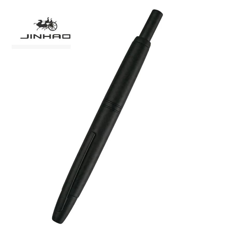 JINHAO 10 Druck-Einziehbare Füllfederhalter EF/F Feder Handpoliert Rosa Tinte Stift mit Konverter Büro Schulbedarf A1