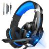 PHOINIKAS Wired Gaming Headset for PS4, PS5, and PC, with Microphone, Noise Cancelling Headphones, Deep Bass, Controller Mute, Comfortable, Lightweigh