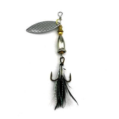 Twarde metalowe cekiny Fishing Lure, Spoon Spinner Lures Miedź 5.9G z haczykiem z piór