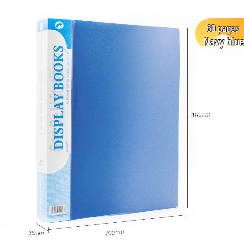 Transparent A4 Document Binder with Multi-Layer Insert Pages for Loose-Leaf Organization