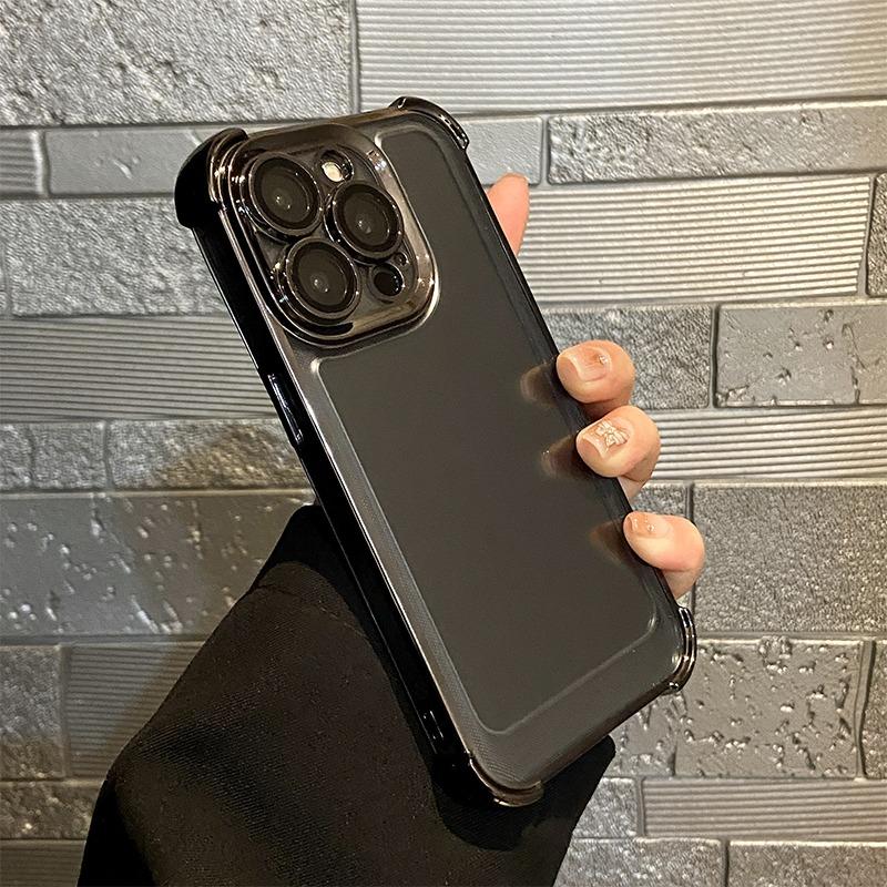 Luxury Electroplate Transparent Phone Case For iPhone 15 14 13 12 11 Pro Max Plus X Xs XR Max Bumper Shockproof Clear Cover